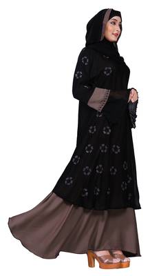 Light-Violet Embroidered Nida Burka 2
