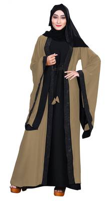 Ivory Embroidered Nida Burka 4
