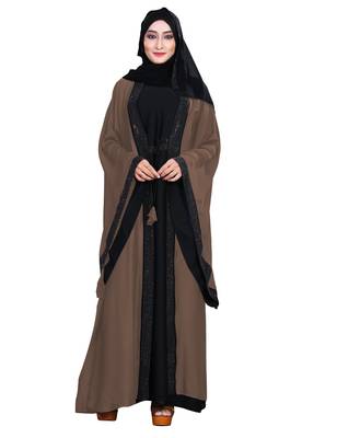 Violet Embroidered Nida Burka 1