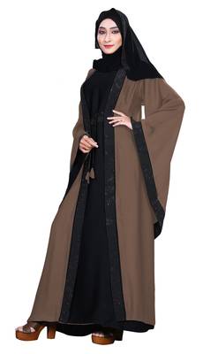 Violet Embroidered Nida Burka 2