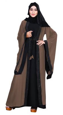 Violet Embroidered Nida Burka 4