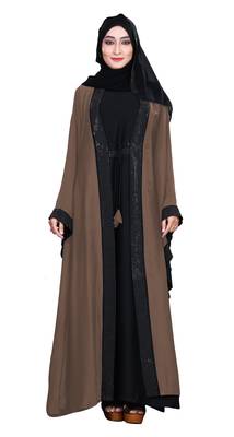 Violet Embroidered Nida Burka 5