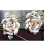 Rose Diamond Studded Pearl Earrings