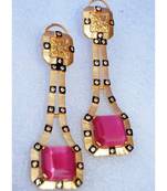 Pink Chalcedony Diamond Dangler Earrings