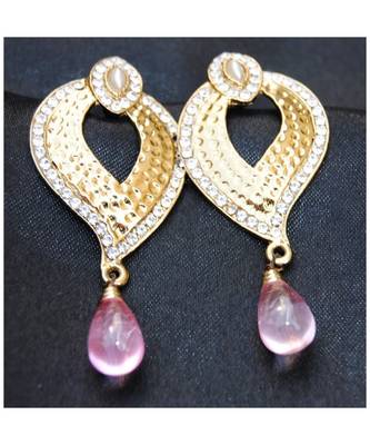 Pink Drop Dangler Earrings 1