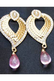 Pink Drop Dangler Earrings