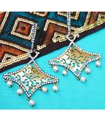 Curved Golden Dangler Earrings