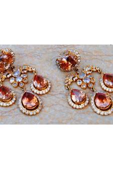 Champagne Diamond Drops Dangler Earrings