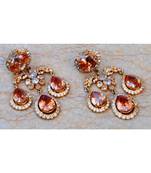 Champagne Diamond Drops Dangler Earrings