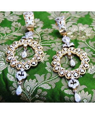 Silver Gold Dangler Earrings 1