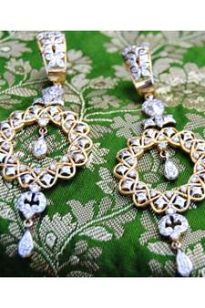Silver Gold Dangler Earrings