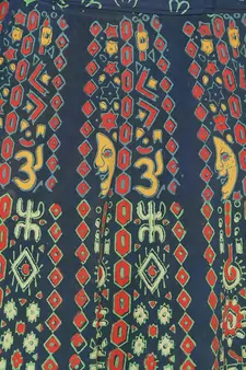 Green Cotton Printed Wrap Around Skirt
