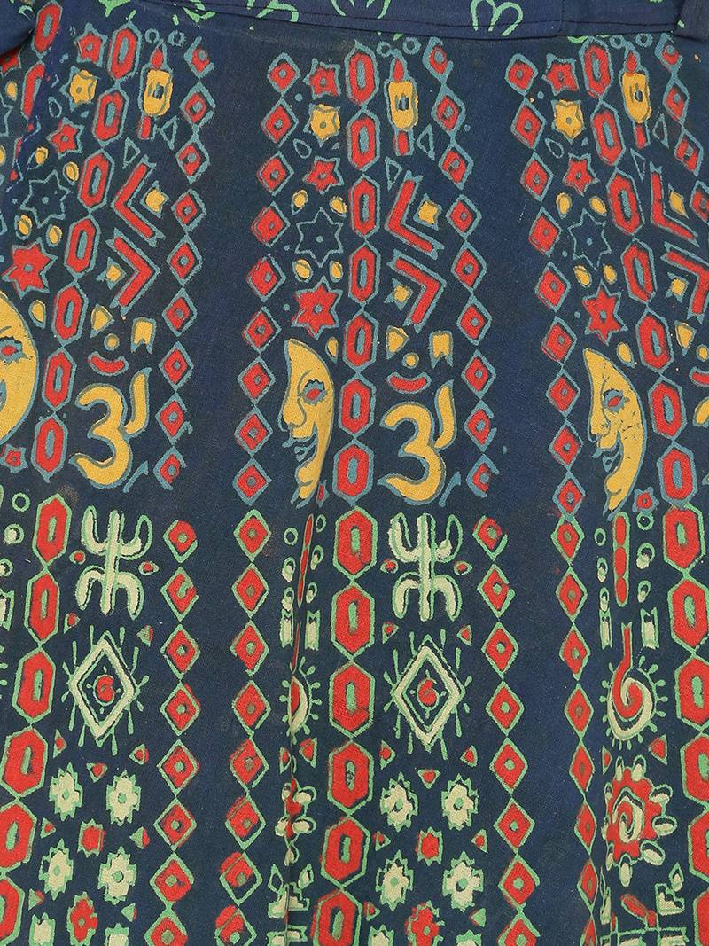 Green Cotton Printed Wrap Around Skirt