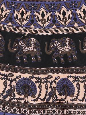 Beige Cotton Printed Wrap Around Skirt 5