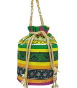 Cotton Printed Pink Handbag Ethnic Potli Bag