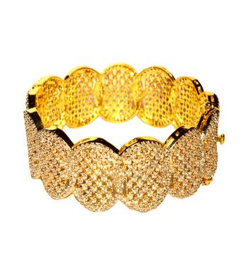Ethnic Kada With Meshed In Oval Pattern 1