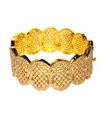 Ethnic Kada With Meshed In Oval Pattern