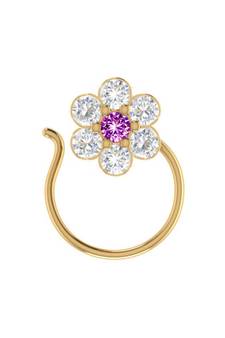Designer diamond classic Golden nose pin or nose ring