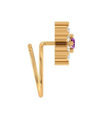 Designer diamond classic Golden nose pin or nose ring 2