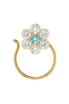 Designer diamond classic Golden nose pin or nose ring