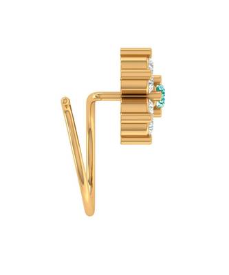 Designer diamond classic Golden nose pin or nose ring 2