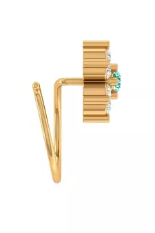 Designer diamond classic Golden nose pin or nose ring