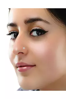 Designer diamond classic Golden nose pin or nose ring