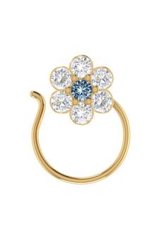 Designer diamond classic Golden nose pin or nose ring