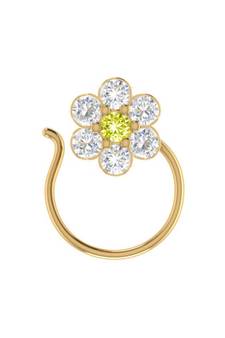 Designer diamond classic Golden nose pin or nose ring