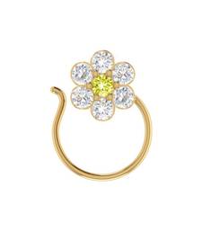 Designer diamond classic Golden nose pin or nose ring