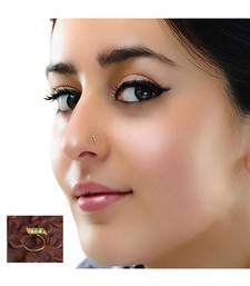 Designer diamond classic Golden nose pin or nose ring