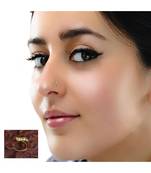 Designer diamond classic Golden nose pin or nose ring