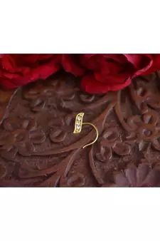 Designer diamond classic Golden nose pin or nose ring