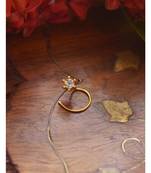 Designer diamond classic Golden nose pin or nose ring
