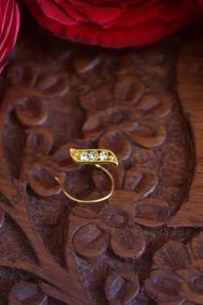 Designer diamond classic Golden nose pin or nose ring