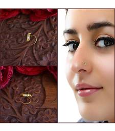 Designer diamond classic Golden nose pin or nose ring