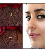 Designer diamond classic Golden nose pin or nose ring
