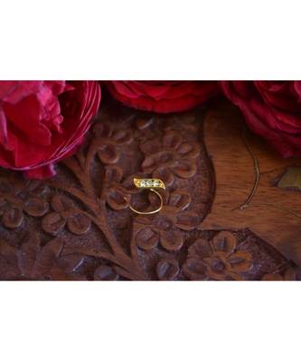 Designer diamond classic Golden nose pin or nose ring 2