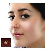 Designer diamond classic Golden nose pin or nose ring