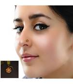 Designer diamond classic Golden nose pin or nose ring