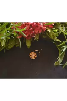 Designer diamond classic Golden nose pin or nose ring