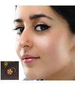 Designer diamond classic Golden nose pin or nose ring