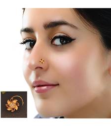 Designer diamond classic Golden nose pin or nose ring