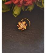 Designer diamond classic Golden nose pin or nose ring