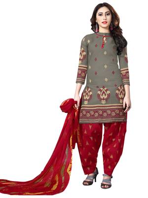 Grey Printed Cotton Salwar 1