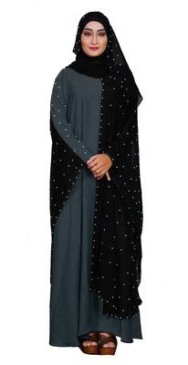 Blue Embroidered Nida Burka 5