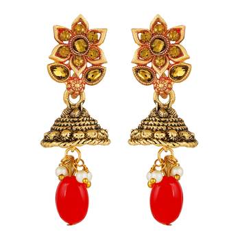Exclusive Royal Flower & Leaf Shape Gold Plated Lct Stone Necklace Set For Women 4