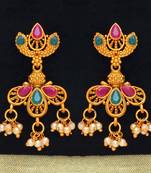 Maroon Danglers Drops Earrings