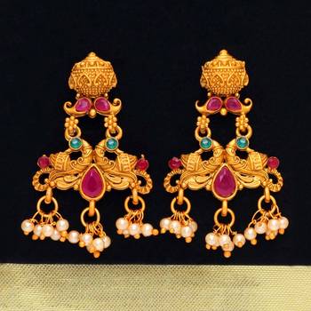 Maroon Danglers Drops Earrings 1