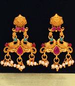 Maroon Danglers Drops Earrings